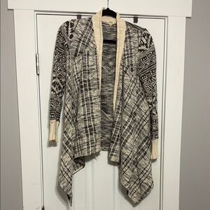 Women's Patterned Open Front Cardigan Sweater